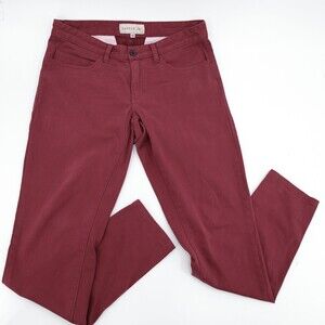 Dapper Boi Chino Pants Mens 32 Maroon Slim Stretch Cotton Casual Trousers